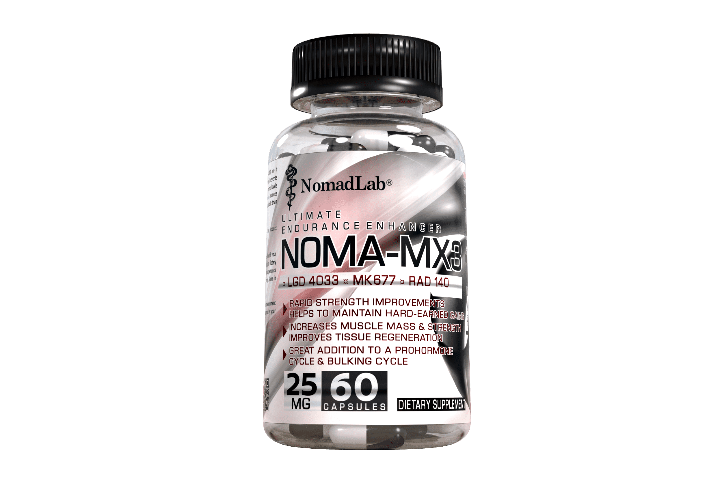 NomadLab NOMA-MX3 25mg 60 Capsules (LGD4033 + MK677 + RAD140)